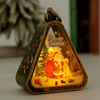 HKM-988051 Retro Electric Candle Lamp Christmas Decorations – White and Bronze Designs with UV Printing