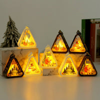 HKM-988051 Retro Electric Candle Lamp Christmas Decorations – White and Bronze Designs with UV Printing