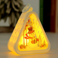HKM-988051 Retro Electric Candle Lamp Christmas Decorations – White and Bronze Designs with UV Printing