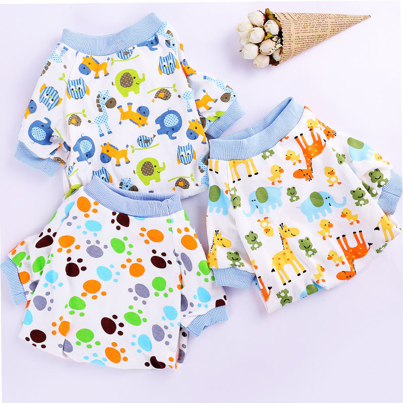 HKM-988115 Cute Cotton Dog Pajamas in Various Fun Designs for Four-Legged Friends