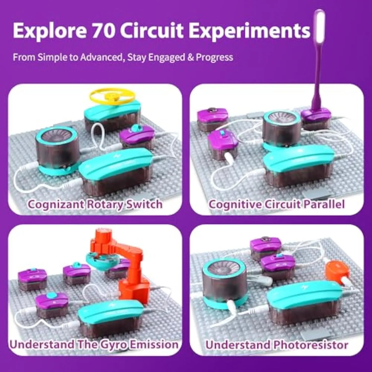 HKM-988115 Educational STEM Circuit Toy for Kids - DIY Electronic Module Kit