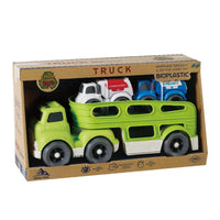 HKM-988243 Eco-Friendly Bioplastic Kids Beach Vehicle Toys Set - 3 Pieces with Storage Box, Ages 2-4