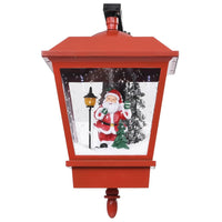 HKM-988243 Red LED Christmas Wall Lamp with Santa Claus and Snowfall Effect
