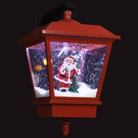HKM-988243 Red LED Christmas Wall Lamp with Santa Claus and Snowfall Effect