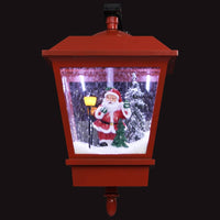 HKM-988243 Red LED Christmas Wall Lamp with Santa Claus and Snowfall Effect