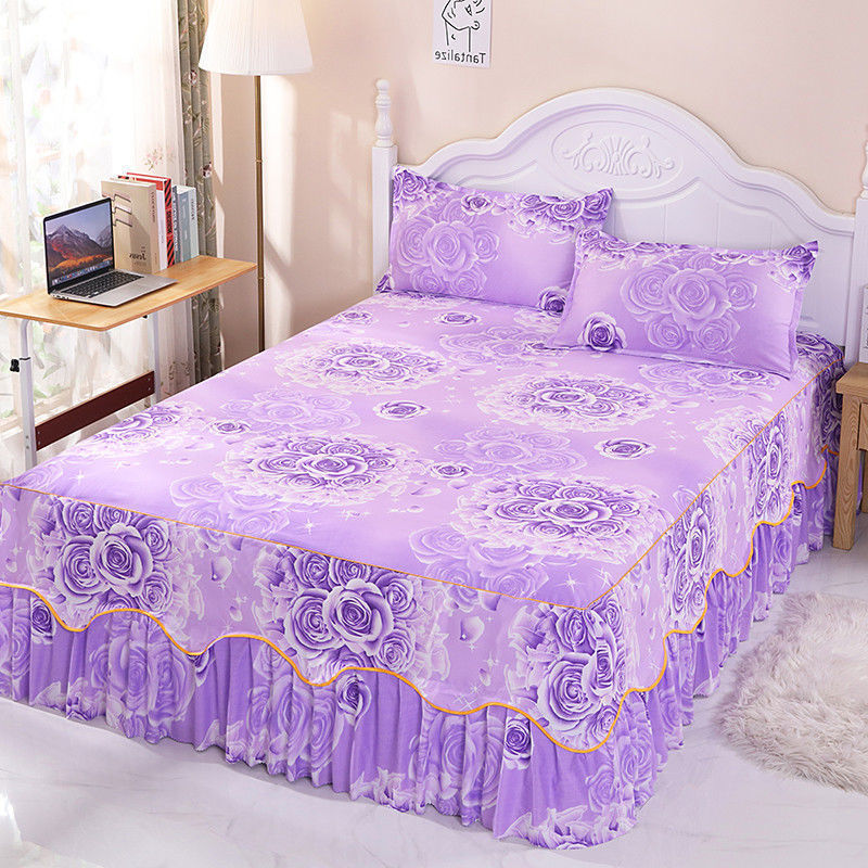 HKM-988243 Solid Color Simmons Protective Bedspread for Single Bed - 2.8 m Tie Dye Polyester Cover