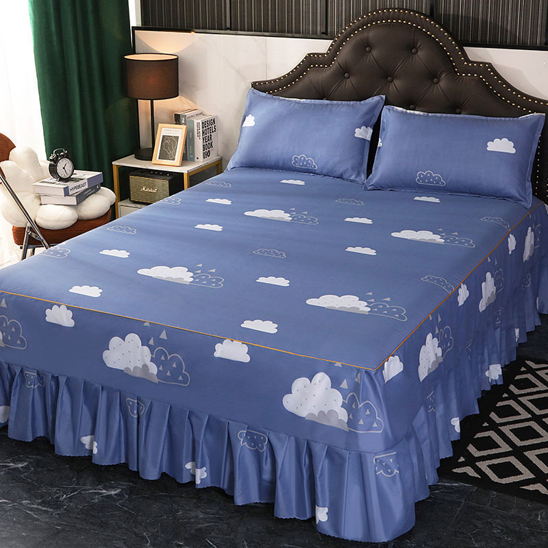 HKM-988243 Solid Color Simmons Protective Bedspread for Single Bed - 2.8 m Tie Dye Polyester Cover