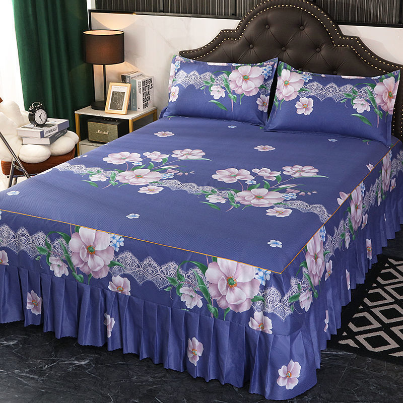 HKM-988243 Solid Color Simmons Protective Bedspread for Single Bed - 2.8 m Tie Dye Polyester Cover