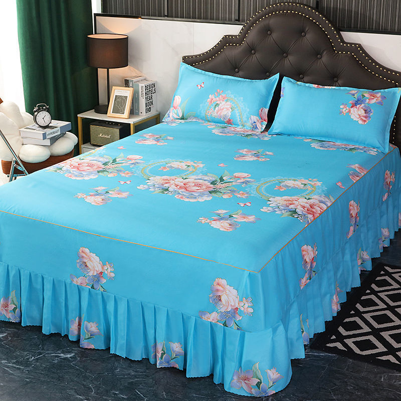 HKM-988243 Solid Color Simmons Protective Bedspread for Single Bed - 2.8 m Tie Dye Polyester Cover