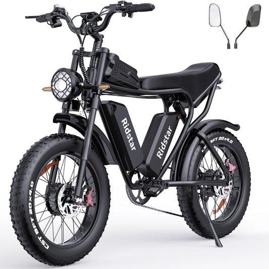 KTX-988371 2000W Dual Battery Mountain Electric Bike with Fat Tires, 7-Speed, and Hydraulic Disc Brakes