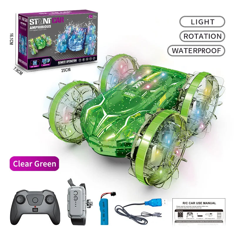 HKM-988435 Amphibious Stunt Car Toy with Gesture Control - 2.4G Remote Control Vehicle for Kids