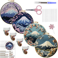 HKM-988435 Creative Modern Landscape Embroidery Handmade Cloth Art Material Kit