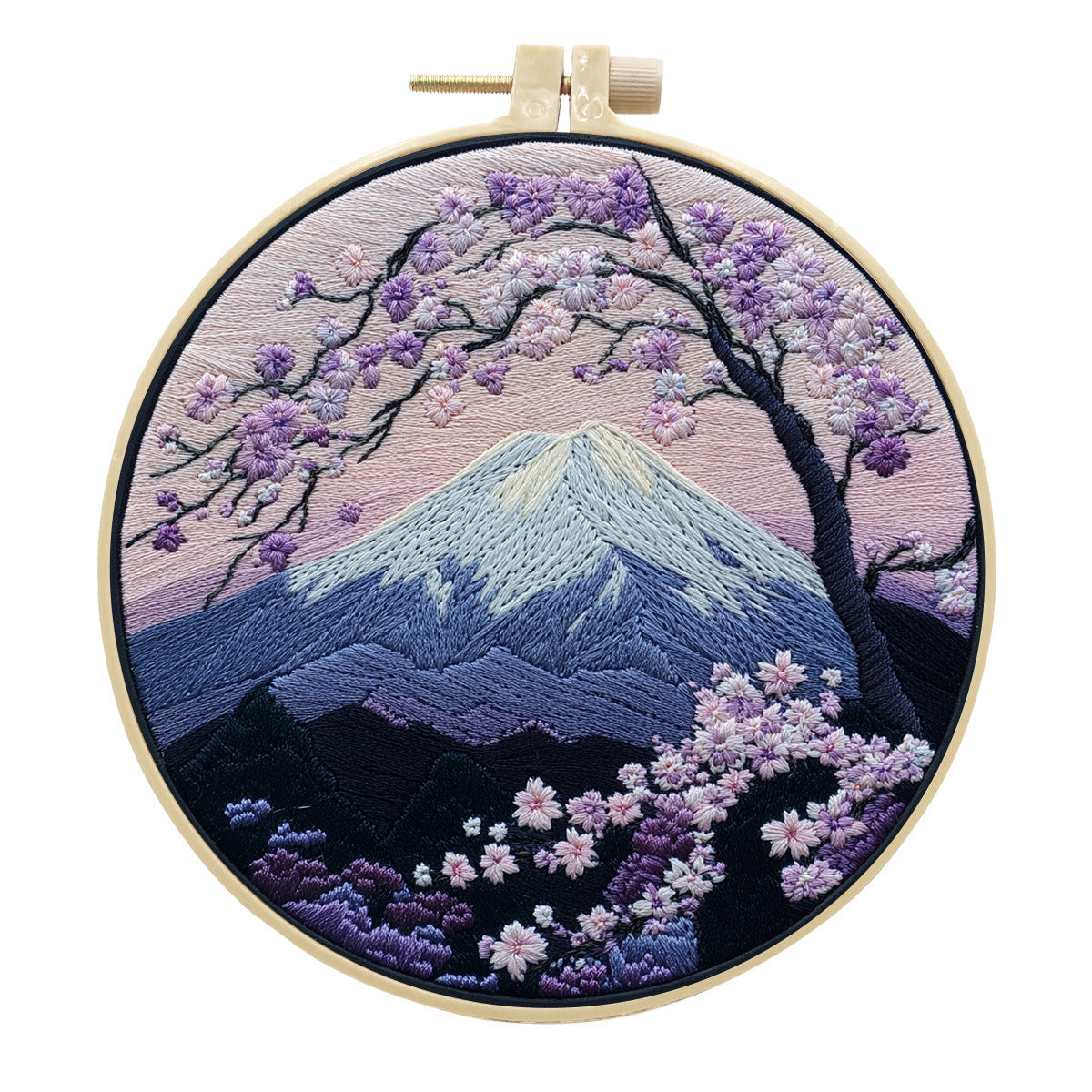 HKM-988435 Creative Modern Landscape Embroidery Handmade Cloth Art Material Kit