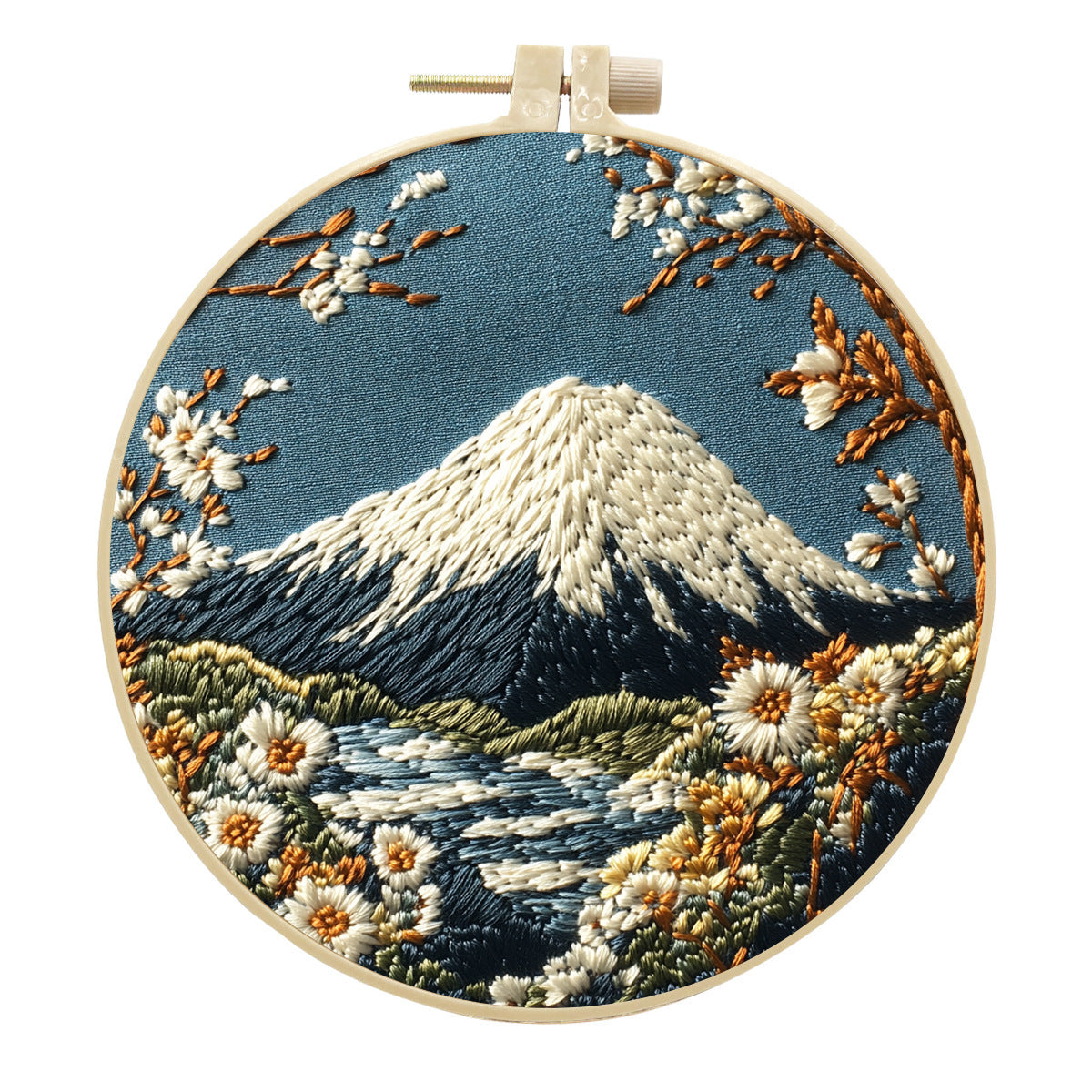 HKM-988435 Creative Modern Landscape Embroidery Handmade Cloth Art Material Kit