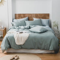 HKM-988435 Summer Light Luxury Tencel Four-Piece Bed Set - Silky Soft Ice Silk Feel
