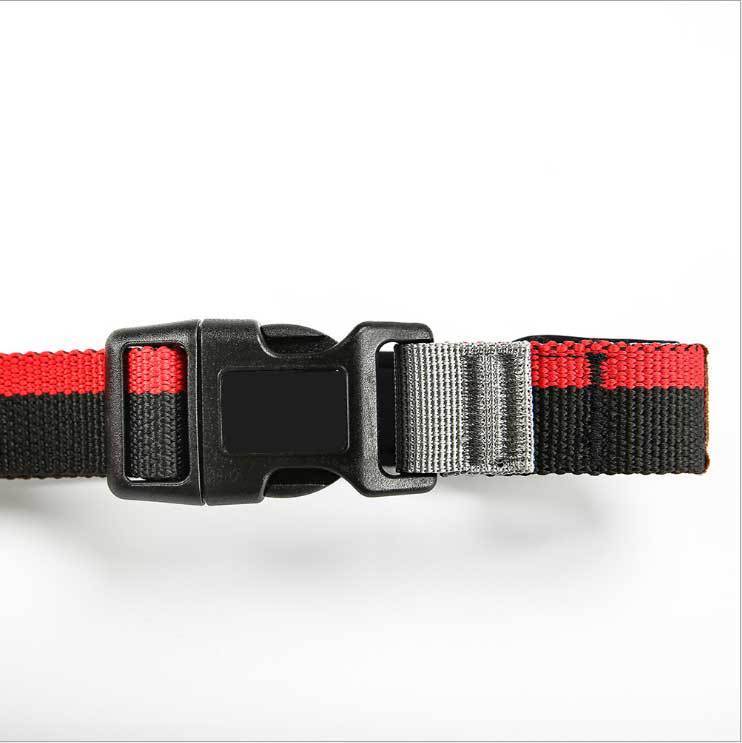 HKM-988563 Adjustable Nylon Dog Walking Traction Belt - Explosive Proof Pet Running Hand Rope in Red/Yellow, 167CM to 228CM Length