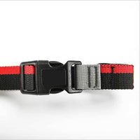 HKM-988563 Adjustable Nylon Dog Walking Traction Belt - Explosive Proof Pet Running Hand Rope in Red/Yellow, 167CM to 228CM Length