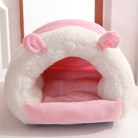 HKM-988627 Cozy Closed Cat Nest for Year-Round Comfort and Warmth - Washable Kitten Mat
