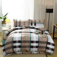HKM-988755 Washed Cotton Four-Piece Bedding Set with Bed Cover and Pillowcases in Various Sizes