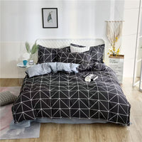 HKM-988755 Washed Cotton Four-Piece Bedding Set with Bed Cover and Pillowcases in Various Sizes