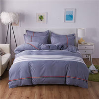 HKM-988755 Washed Cotton Four-Piece Bedding Set with Bed Cover and Pillowcases in Various Sizes
