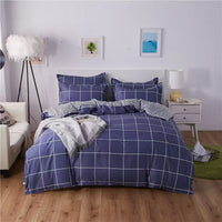 HKM-988755 Washed Cotton Four-Piece Bedding Set with Bed Cover and Pillowcases in Various Sizes