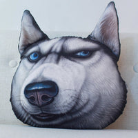 HKM-988883 Creative Cartoon Husky Dog Pillow Cushion - Large 50x60cm Plush Filling