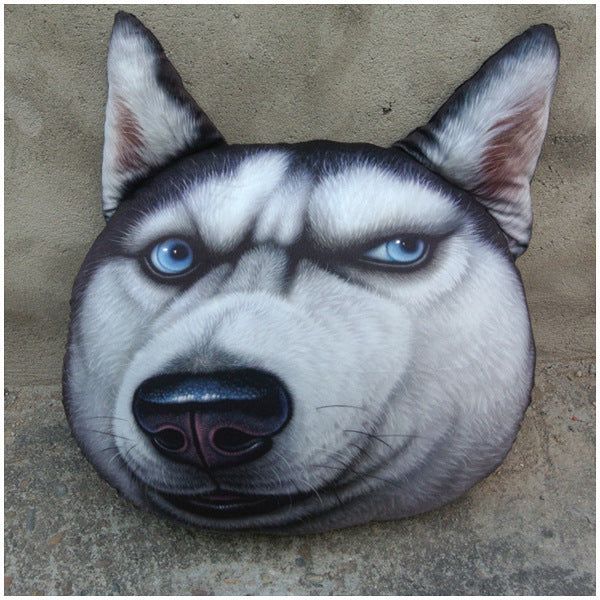 HKM-988883 Creative Cartoon Husky Dog Pillow Cushion - Large 50x60cm Plush Filling