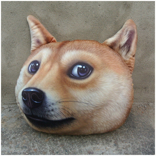 HKM-988883 Creative Cartoon Husky Dog Pillow Cushion - Large 50x60cm Plush Filling