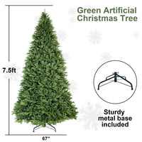 HKM-988883 PVC Christmas Tree - Green Automatic Hybrid with Steel Wire, Available in 4ft, 5ft, 6.5ft, and 7.5ft Sizes