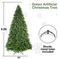 HKM-988883 PVC Christmas Tree - Green Automatic Hybrid with Steel Wire, Available in 4ft, 5ft, 6.5ft, and 7.5ft Sizes