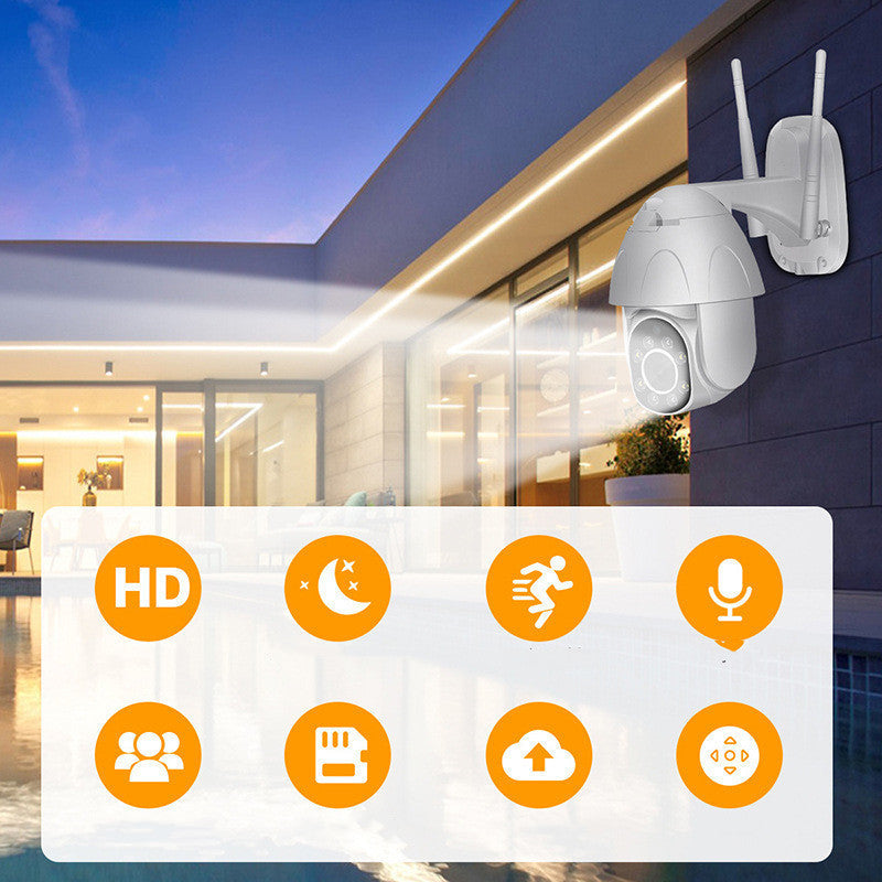 HKM-988947 Outdoor Waterproof Dome Surveillance Camera - Model ODC-26B, 1080P Resolution, Night Vision, PTZ Control