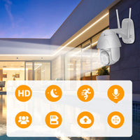 HKM-988947 Outdoor Waterproof Dome Surveillance Camera - Model ODC-26B, 1080P Resolution, Night Vision, PTZ Control