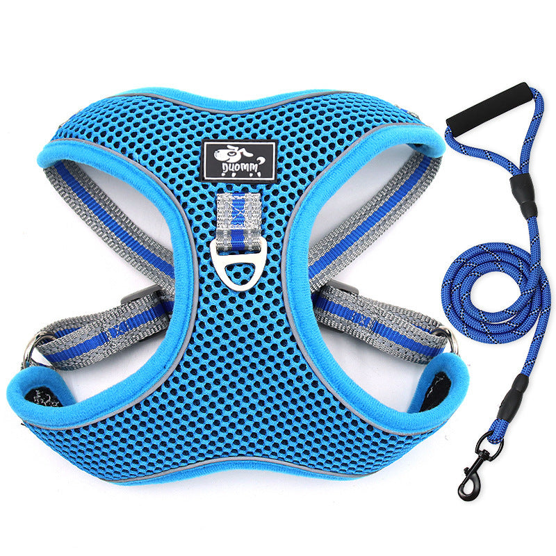 HKM-988947 Reflective Breathable Polyester Chest Strap for Large Dogs - Sizes XL to 4XL