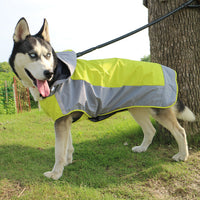 HKM-989075 Color Block Big Dog Raincoat - Breathable Outdoor Jacket in Yellow & Green