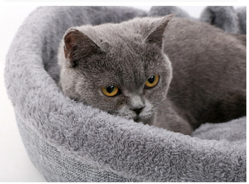 HKM-989139 Heart Shape Soft Cozy Cat Pet Bed For Large Small Puppy Dog Cute Warm Cushion Litter Nest Basket Kennel Kitten House Accessories