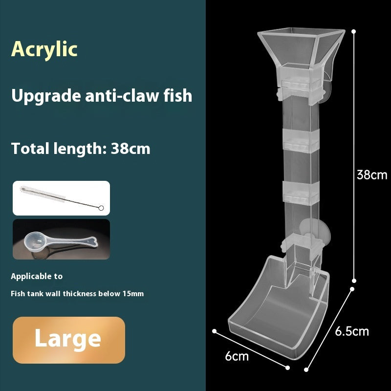 HKM-989267 Feeding Dish with Various Length Tubes, Cleaning Brush, and Spoon for Aquariums