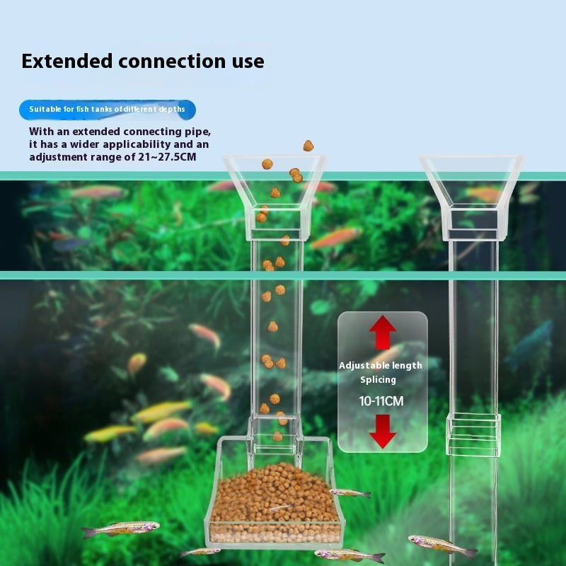 HKM-989267 Feeding Dish with Various Length Tubes, Cleaning Brush, and Spoon for Aquariums