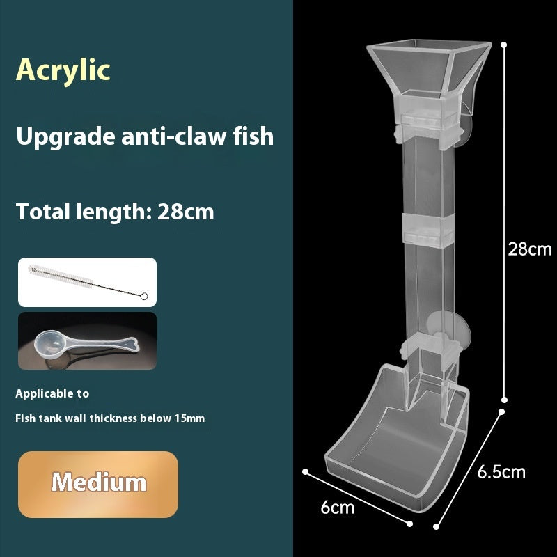 HKM-989267 Feeding Dish with Various Length Tubes, Cleaning Brush, and Spoon for Aquariums