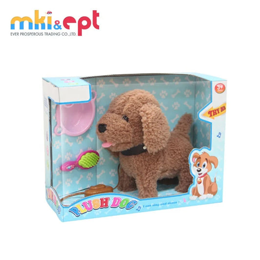 Electronic Walking Dog Toy for Kids, Plush Material, 31-50 cm Height, Age 2-7 Years