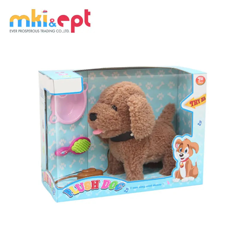 Electronic Walking Dog Toy for Kids, Plush Material, 31-50 cm Height, Age 2-7 Years