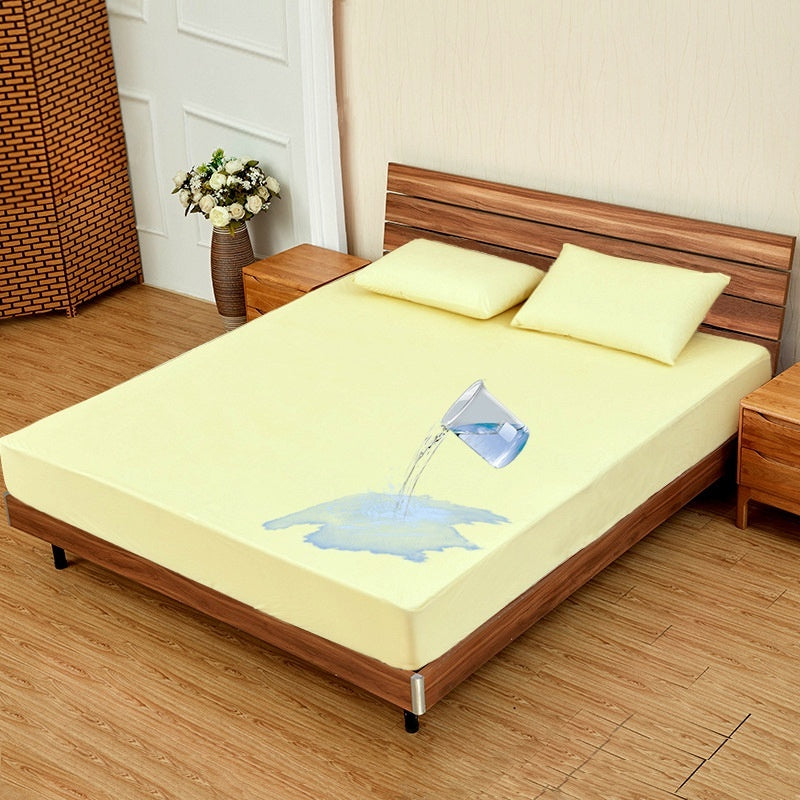 KTX-989395 Waterproof Bamboo Fiber Bed Sheet - Multiple Sizes Available