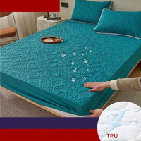 HKM-989587 Cotton Fitted Sheet with Thickened Bedspread in Various Colors and Sizes