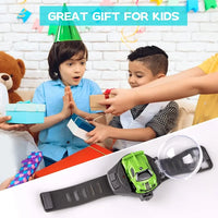 HKM-989587 Mini Electric Alloy Remote Control Car for Kids - 2.4G Watch Style Racing Toy