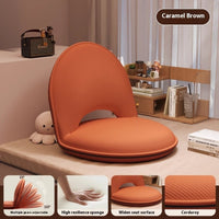 HKM-989651 Folding Backrest Chair in Soft Corduroy or Cotton-Linen for Living Room Use