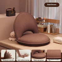 HKM-989651 Folding Backrest Chair in Soft Corduroy or Cotton-Linen for Living Room Use