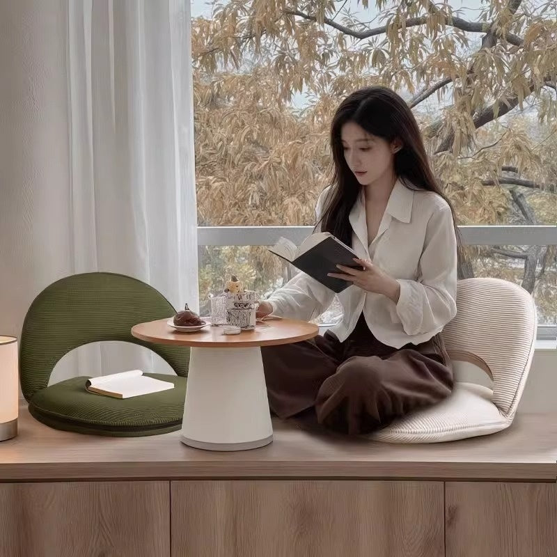 HKM-989651 Folding Backrest Chair in Soft Corduroy or Cotton-Linen for Living Room Use
