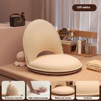 HKM-989651 Folding Backrest Chair in Soft Corduroy or Cotton-Linen for Living Room Use