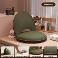HKM-989651 Folding Backrest Chair in Soft Corduroy or Cotton-Linen for Living Room Use