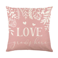HKM-989715 Plaid Heart Print Pillow Cover for Valentine's Day - 45x45cm
